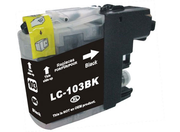 Brother LC103BK XL High Capacity Black New Compatible Color Inkjet Cartridge